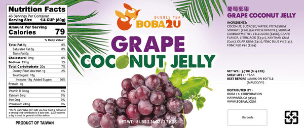 BOBA 2U GRAPE COCONUT JELLY